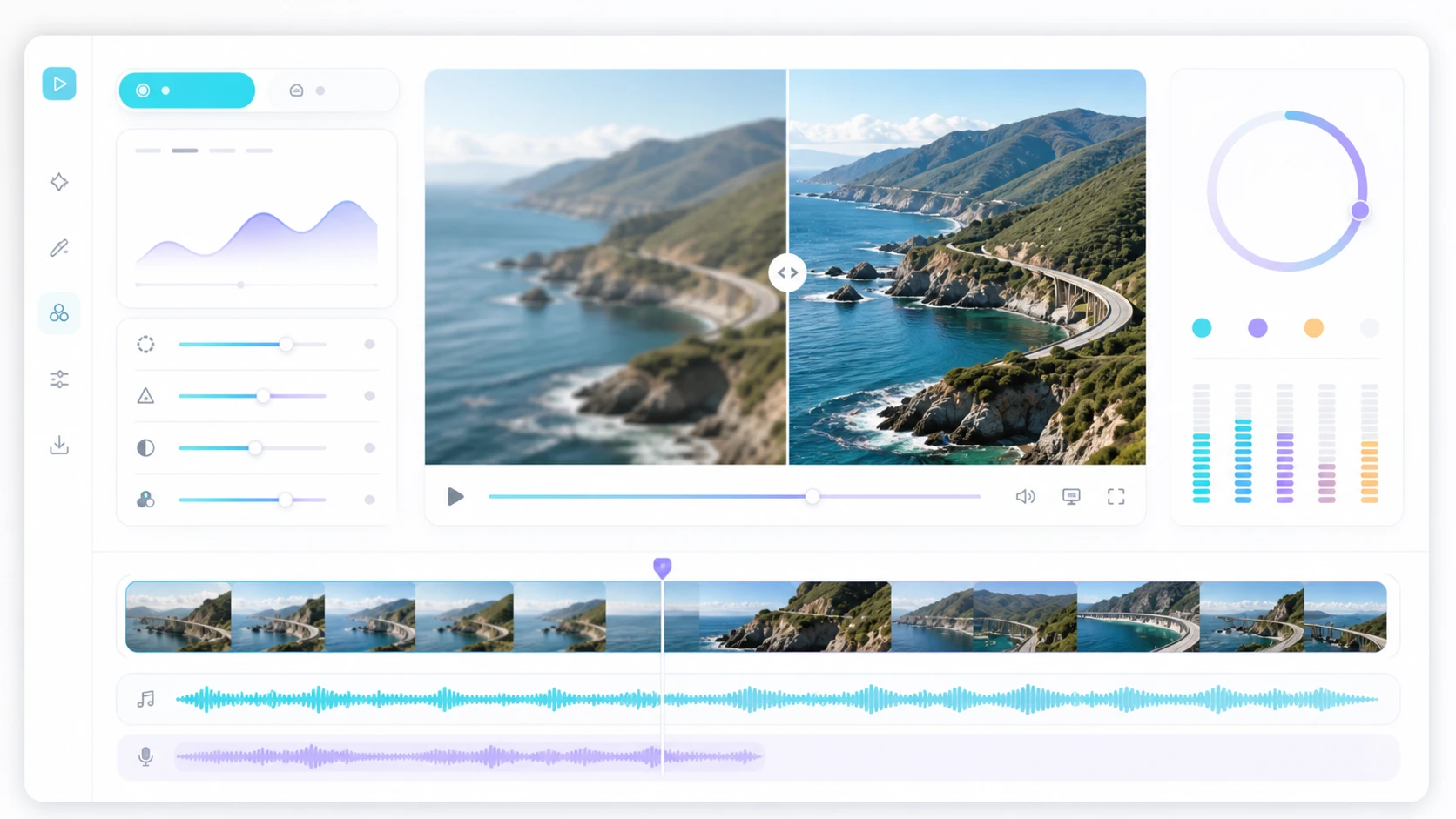 Try video enhancer after background noise remover for clearer creator video exports.