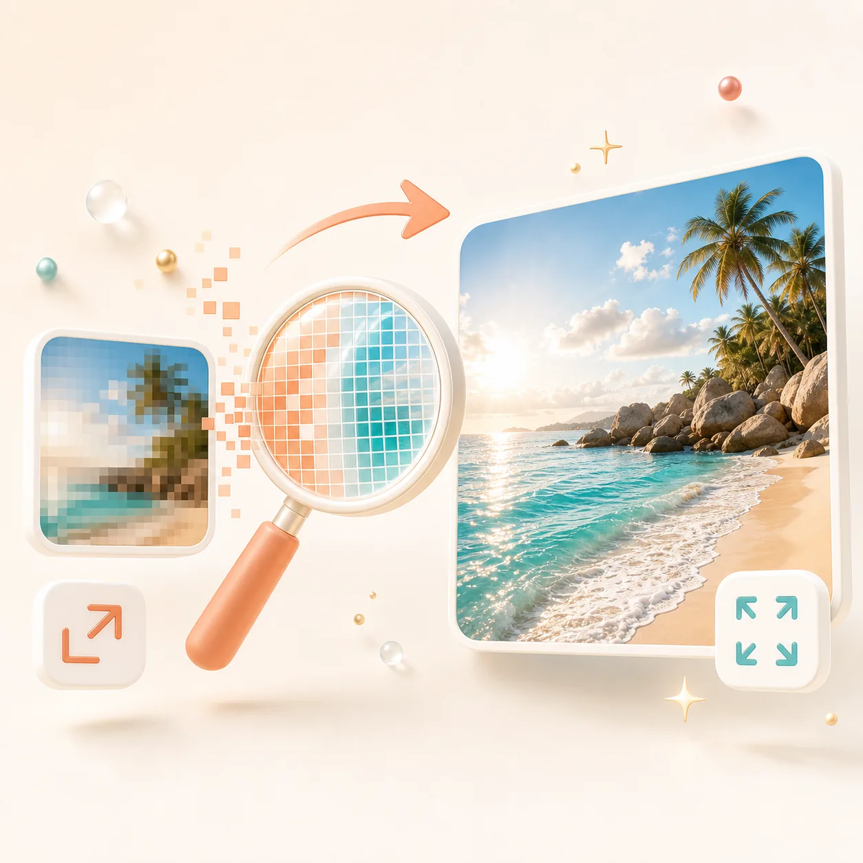 Try image upscaler to enlarge clean transparent cutouts for final layouts.