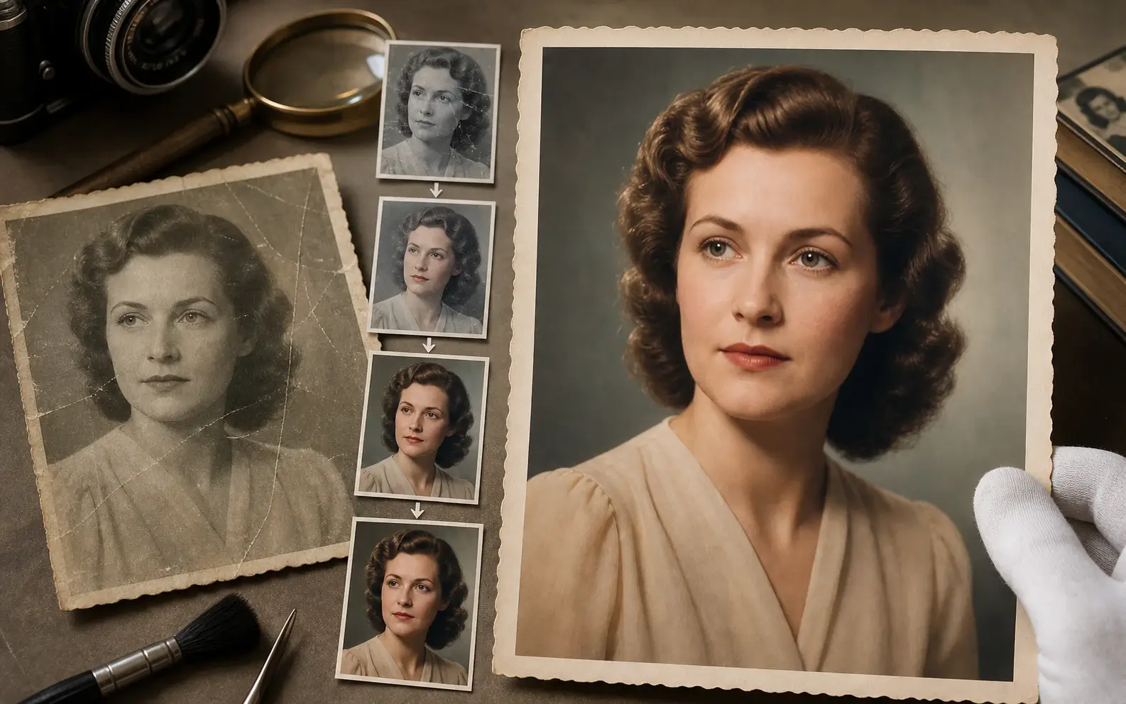 Portrait restoration set workflow recipe preview