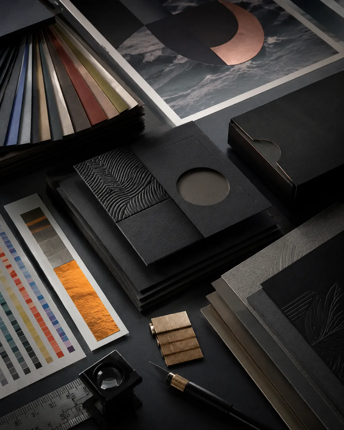 8K image tool case enlarging a graphic poster design for print preparation.