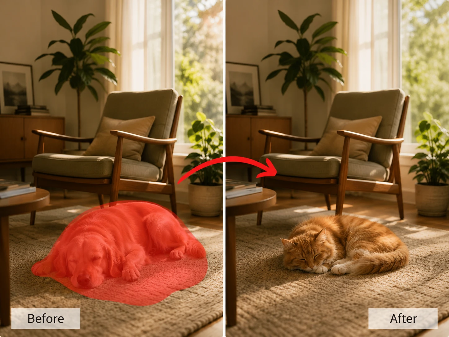LinoCut AI image inpainting for masked local edits and prompt-guided photo repair.
