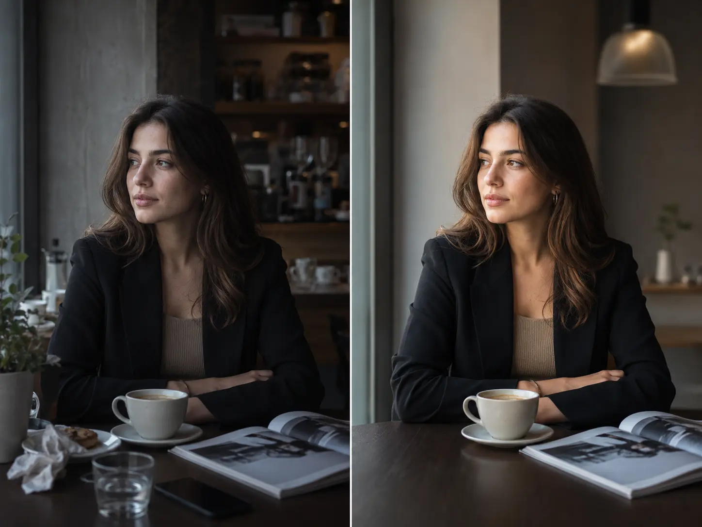 AI photo editor case removing unwanted objects from a product photo.